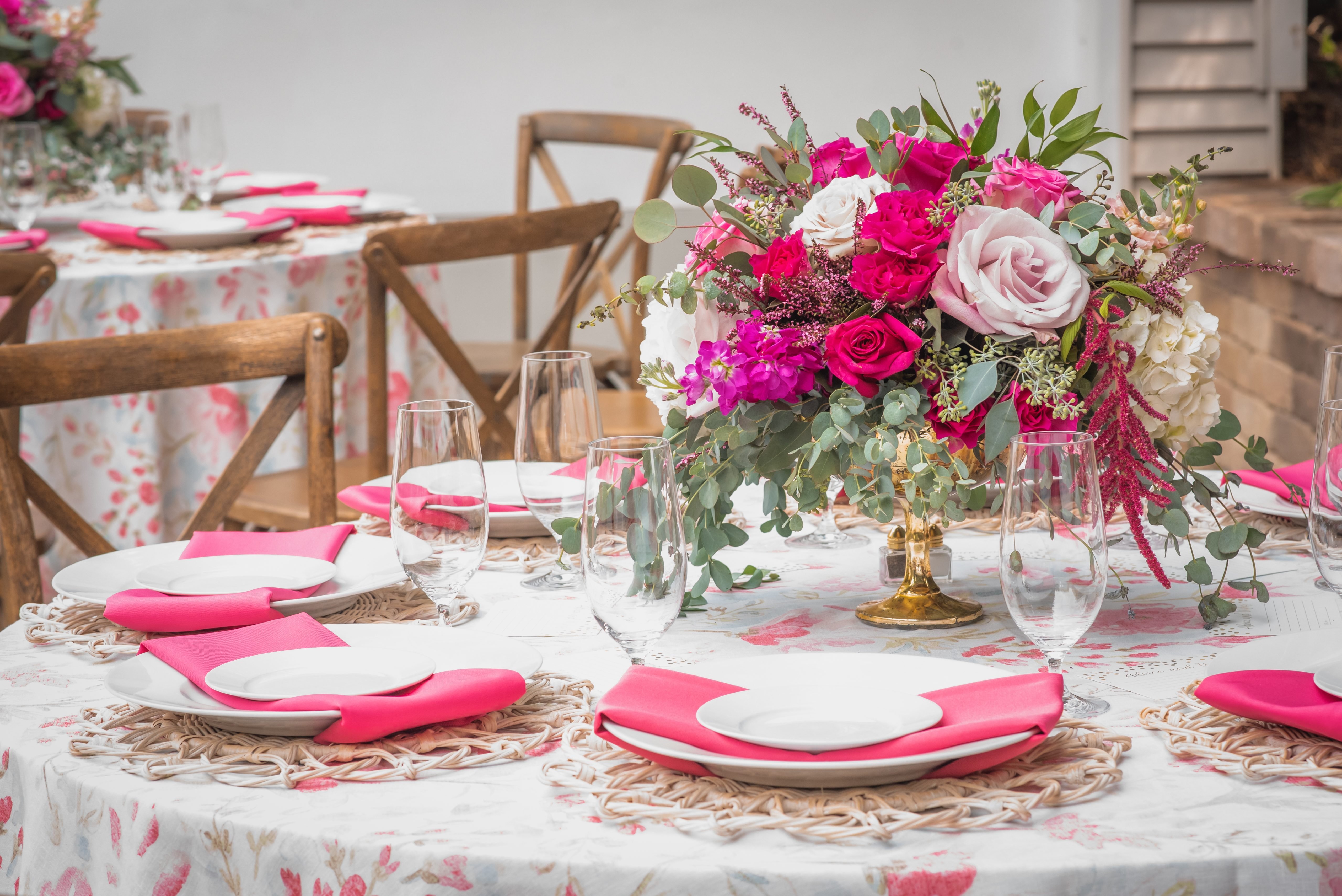 Classic Raspberry Table Linen - Linen Rentals | Wedding Table
