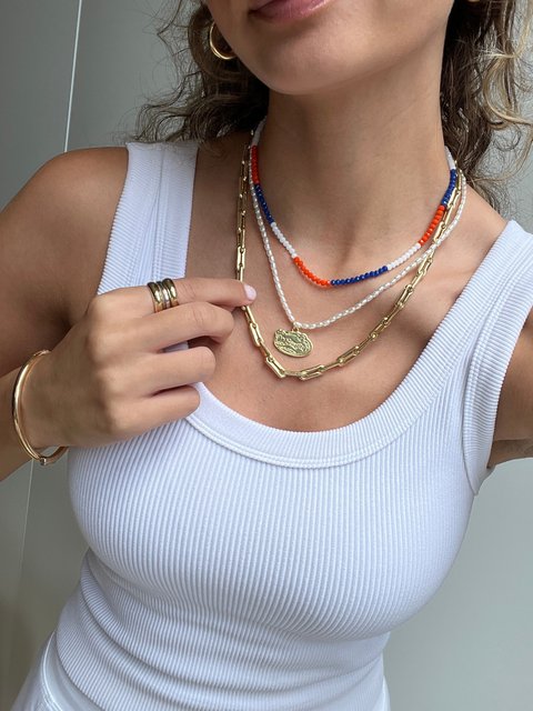 University of Florida Beaded Logo Necklace Set - University of Florida