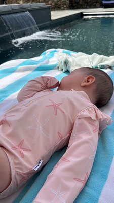 Baby Girls UPF 50+ Starfish Rash Guard
