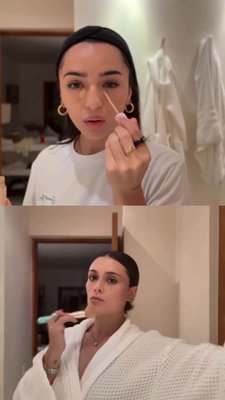 Double the glam with @calleypoche 👯‍♀️ Check out the details for their routines below using @sweedbeauty 🩵

Poche: 
✨ Glass Skin Foundation in 06
✨ Miracle Powder in Medium Light 02
✨ Air Blush Cream in Lucky
✨ Lip Liner in Dream Bigger
✨ Satin Kohl Eye Pencil in Dusty Brown
✨ Le Lipstick in Nude Pink

Calle: 
✨ Glass Skin Foundation in 06
✨ Miracle Powder in Medium Light 02
✨ Powder Brush
✨ Air Blush Cream in Cheeky & Fancy Face
✨ Lip Liner in Missy
✨ Le Lipstick in 90’s Model