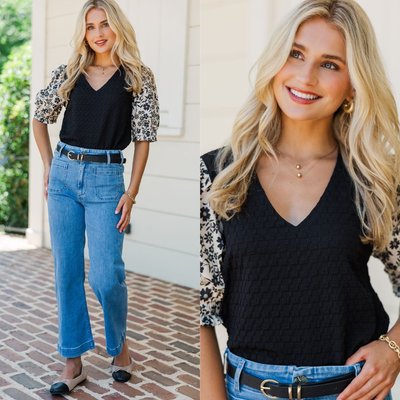🖤 Floral puff sleeves and textured fabric give this black blouse a chic twist. A perfect pick for work or weekends—style it now with shorts and later with jeans!

>> Happy Days Black Floral Blouse

#shopthemint #boutique #onlineshopping #styledaily #getthelook #everydayfashion
