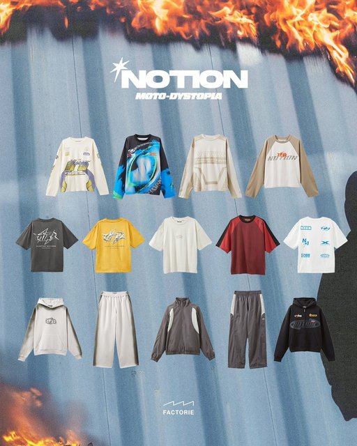 NOTION - Moto Dystopia. 💫
Shop the newest drop now.
#factorie