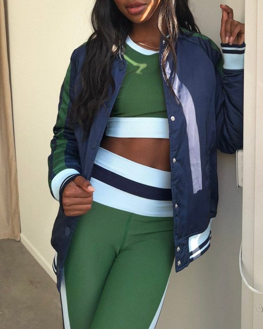 Flight Jacket Ivy Colorblock