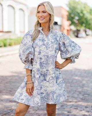 Whimsical navy toile and a sweet tie-back detail make this dress a standout 💙 A dreamy style to carry you from late summer into early fall!

>> Under The Stars Navy Blue Toile Tie Back Dress

#shopthemint #boutique #onlineshopping #styledaily #getthelook #everydayfashion