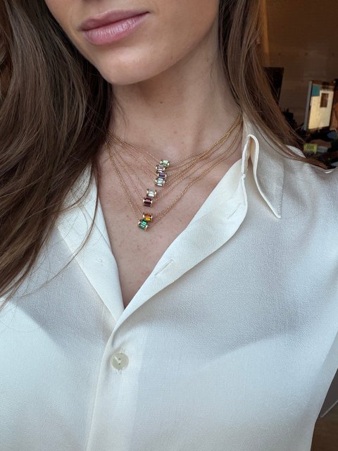 Tatum Birthstone Necklace - Amethyst