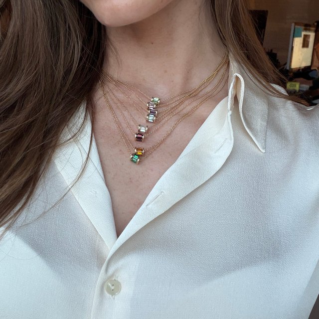 Tatum Birthstone Necklace - Amethyst