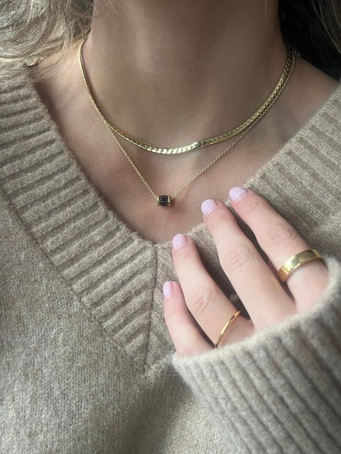 Tatum Birthstone Necklace - Amethyst