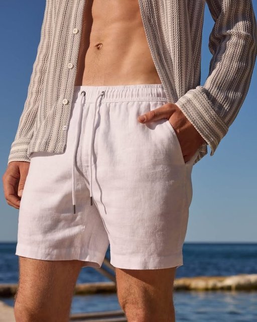 Manta Pure Linen Short White