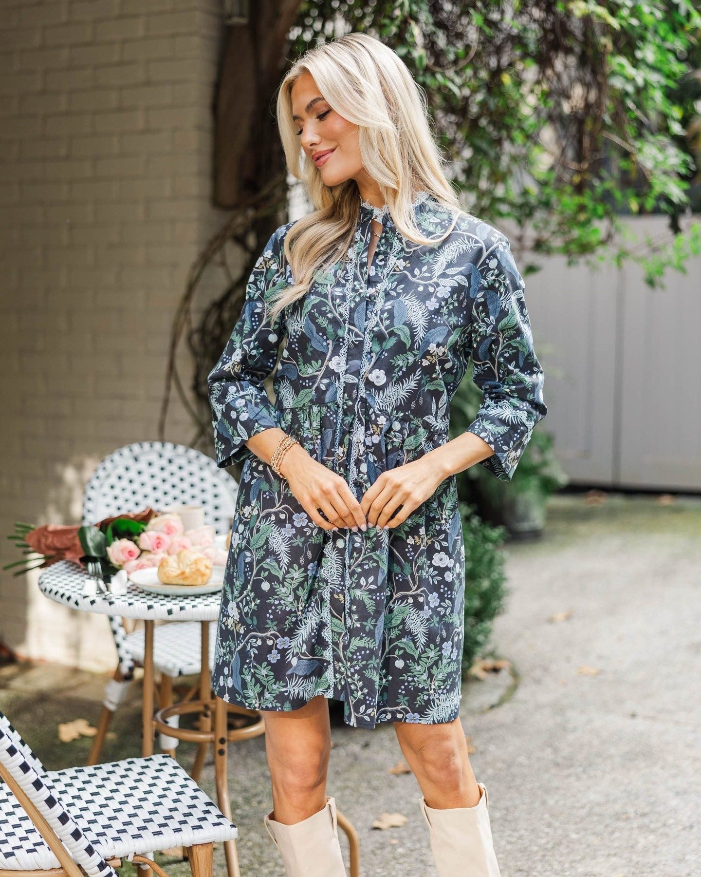 Always The One Navy Blue Floral Shift Dress – Shop the Mint