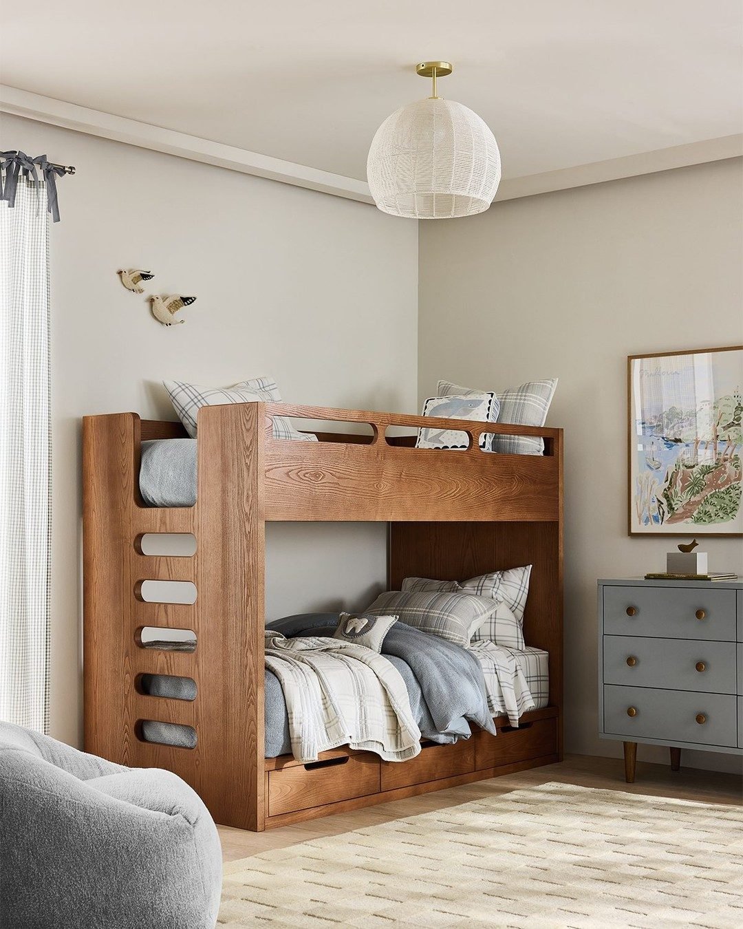 Bridgeman Hazelnut Wood Kids Twin Loft Bed with Ladder + Reviews