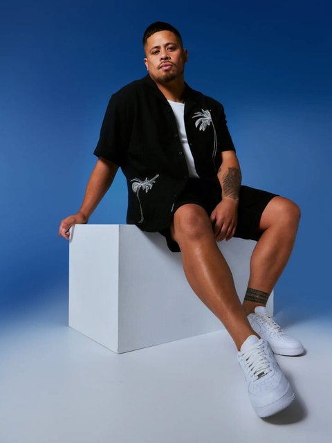 One Shirt, Two Ways | Wear it with shorts during the day, dress it up with jeans for nights out.

#styleinspo #axlandco #mensfashion #style #bigandtall