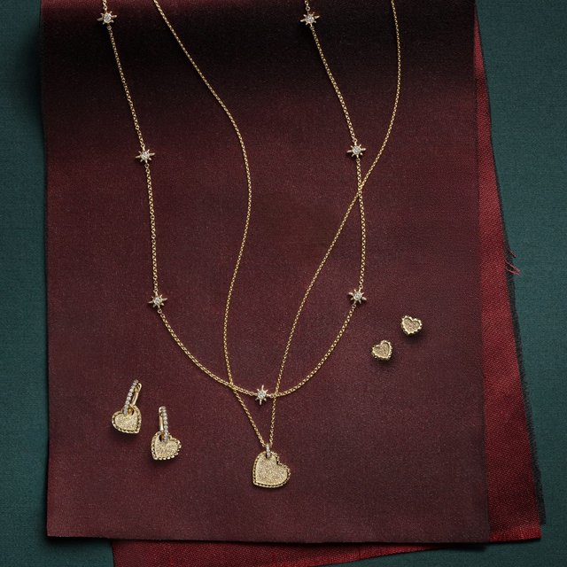 Gift your heart out. NEW a heart collection with our classic Sol detailing - solid repurposed 14K yellow gold, our signature bright-cut border, and the perfect addition to your everyday stacks.