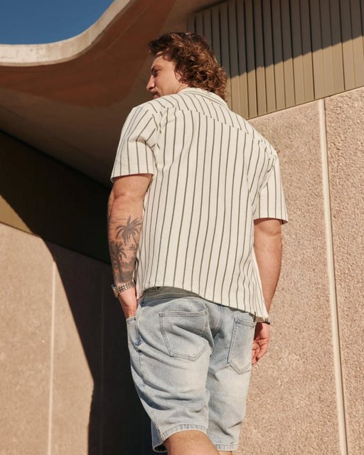 Weekend Ready | Denim shorts, a singlet, and a short sleeve shirt. Weekend outfit sorted.

#outfitinspiration #mensfashion #style #axlandco