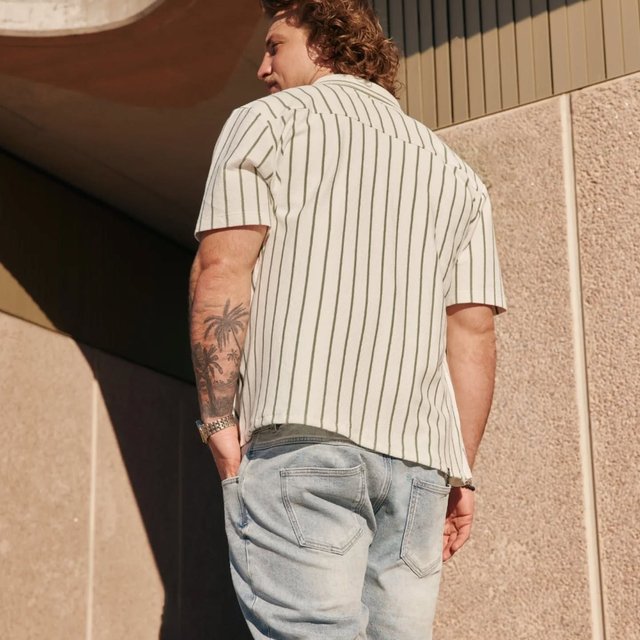 Weekend Ready | Denim shorts, a singlet, and a short sleeve shirt. Weekend outfit sorted.
#outfitinspiration #mensfashion #style #axlandco