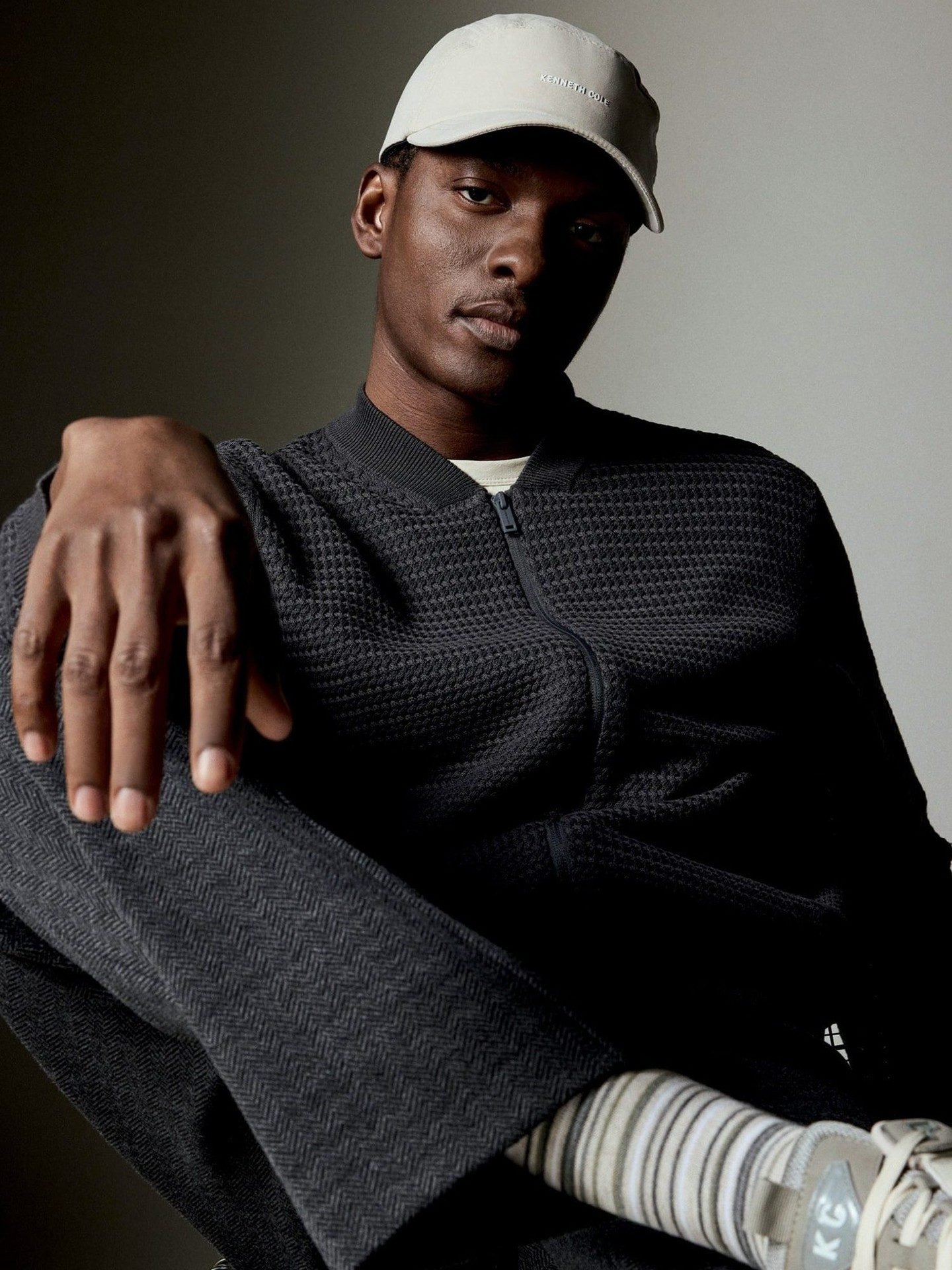 Shop Relaxed Cropped Slacks: Charcoal Mix, Stretch Fit | KC