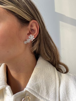 Out Cold Crawler Earrings - Snowflake Ear Crawler