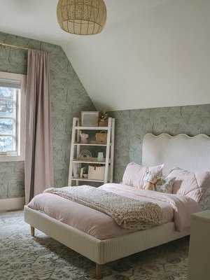 Waveland Ivory and Natural Stripe Upholstered Kids Twin Bed - image 11 of 15