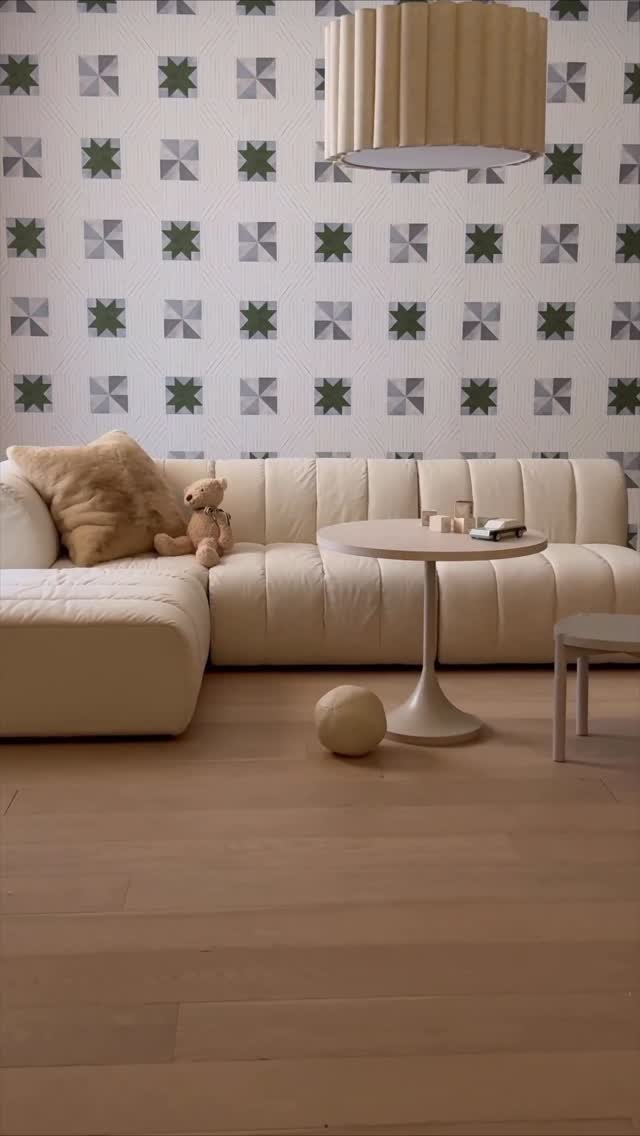 Jade Heathered Ivory 2-Piece Kids Puffer Armless Modular Sofa