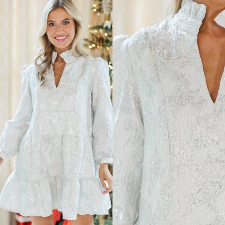 Just A Feeling Cream Floral Brocade Dress – Shop the Mint