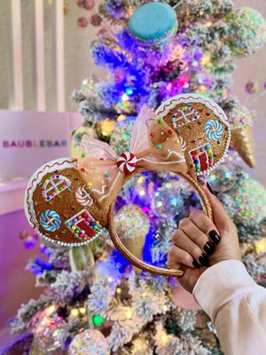 Disney Minnie Mouse Gingerbread Ear Headband for Adults by BaubleBar- Exclusive Disney Minnie Mouse Gingerbread Ears Headband - Minnie Mouse  main image 3