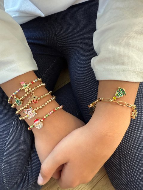Holiday Icons Kids’ Bracelet Set - Santa Claus