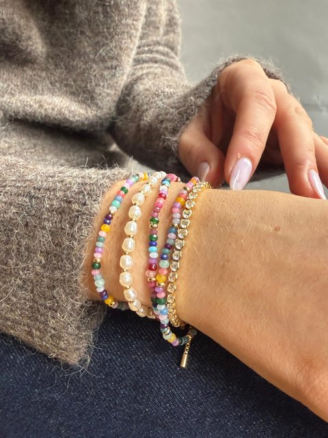 Emily Semi-Precious Bracelet - Dark Multi