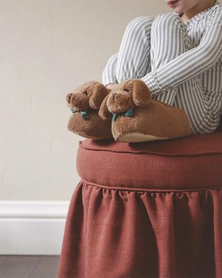 Volant Rust Red Nursery Ottoman by Sharland England - image 8 of 8