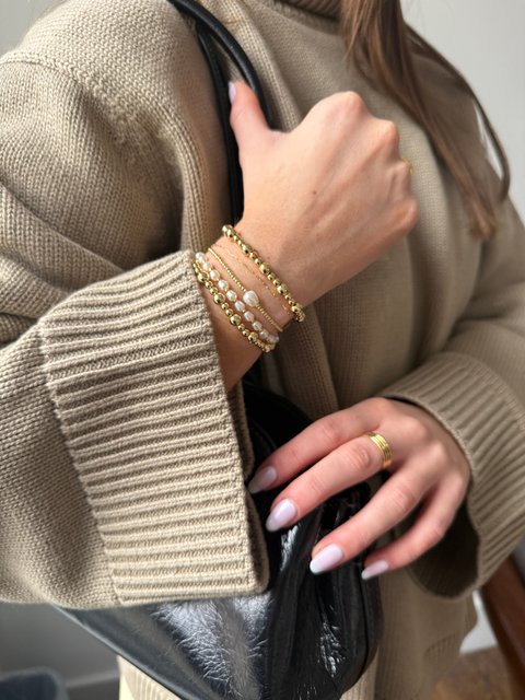 Pearl Stretch Bracelet - Single Pearl