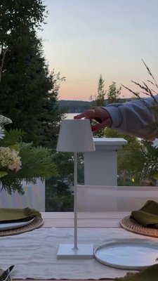 Play Poldina Mini Dark Grey Metal Table Lamp by Zafferano America 12" - video 0 of 0