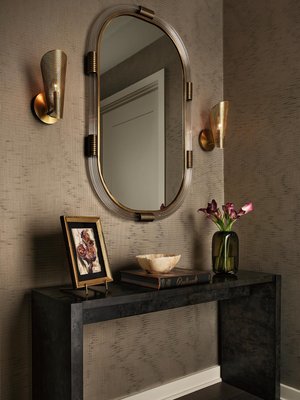 Niche 54" Neutral Burl Wood Console Table - image 7 of 11