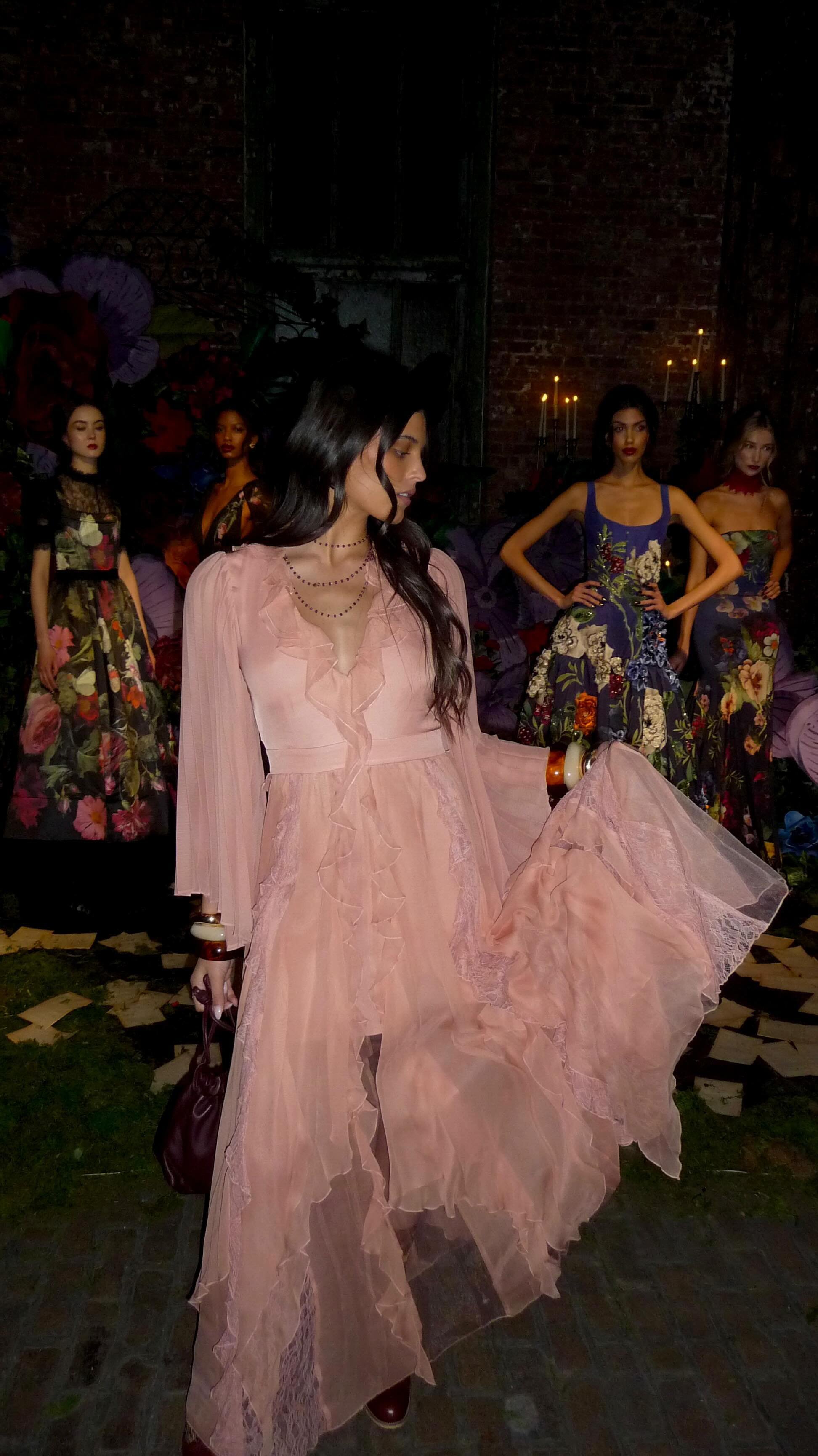 DAY SUNBURST SLEEVE MAXI DRESS in ROSE TAN | ALICE + OLIVIA