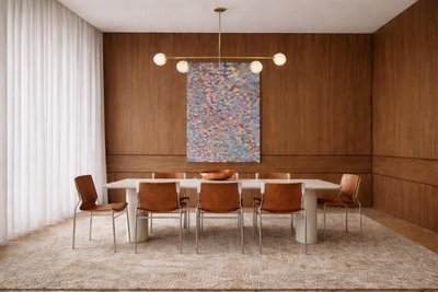 Surf Sling Brown Leather Dining Chair - image 13 of 17