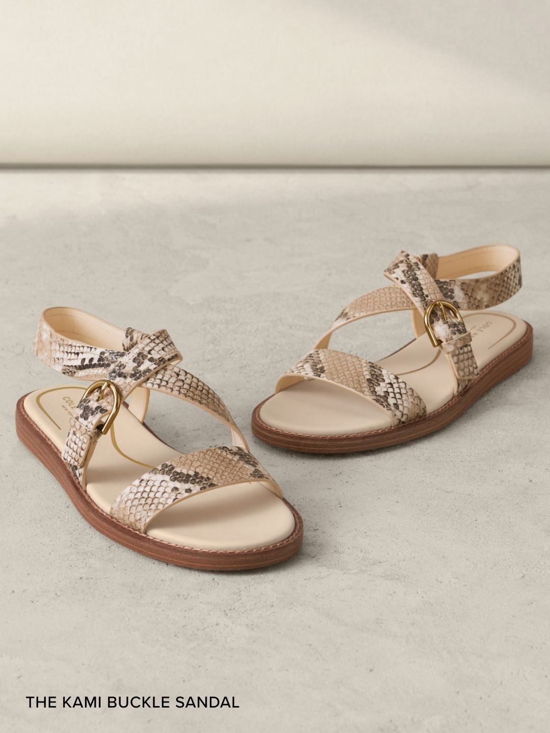 Women's Kami Buckle Sandals in Beige | Cole Haan