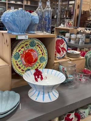 Red and Green Crab Hand Painted Appetizer Plate - World Market