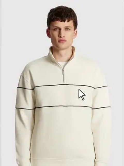 Logan 1/4 Zip Sweatshirt Dark Green