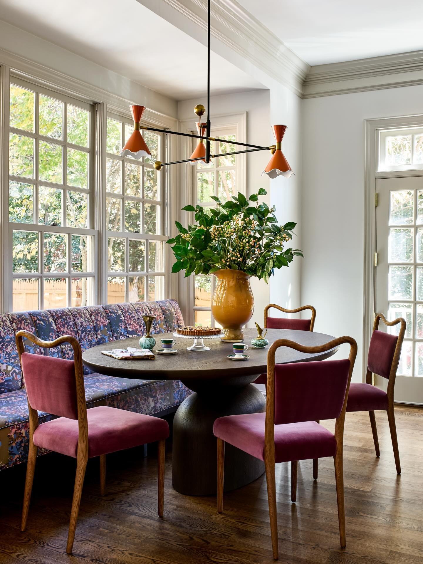Monte Oak and Sage Green Velvet Dining Chair + Reviews | CB2