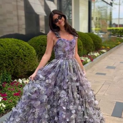 alice and olivia purple lace dress Alice + Olivia Calissa Embellished Ballgown, Size 0