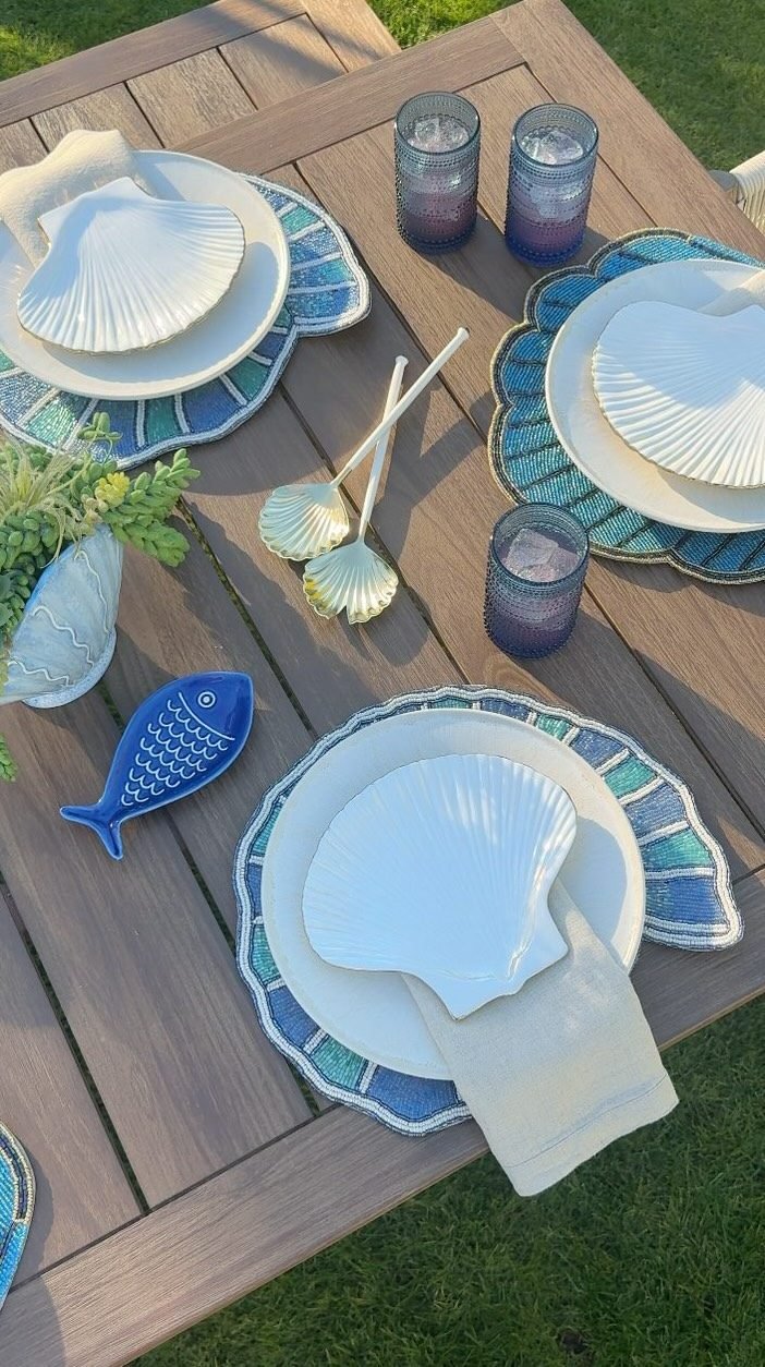 Blue and Red Lobster Hand Painted Salad Plate - World Market