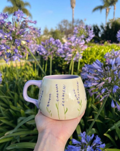 Pastel Floral Hand Painted Ceramic Mug - World Market