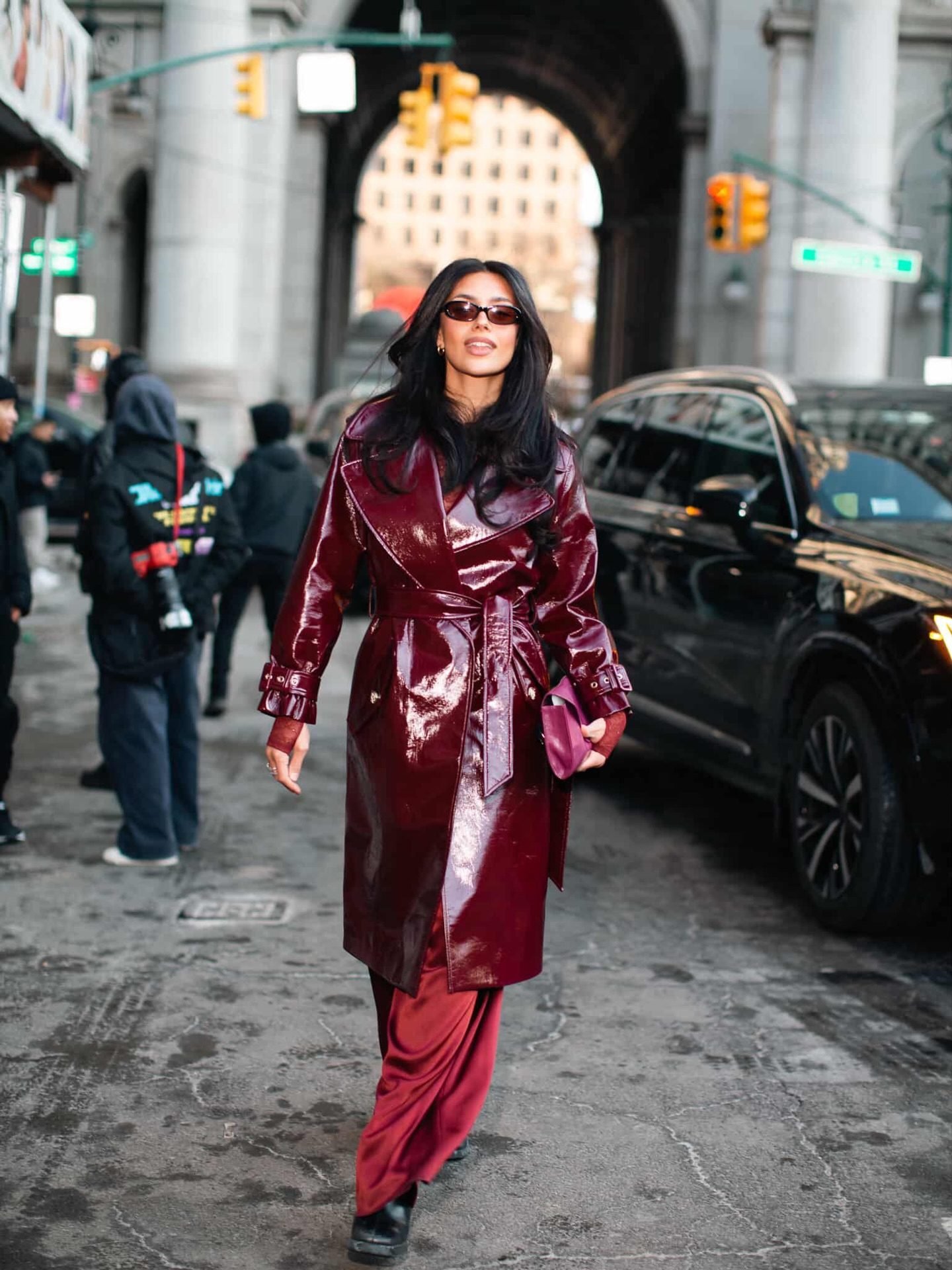 NEVADA VEGAN TRENCH COAT in OXBLOOD | ALICE + OLIVIA