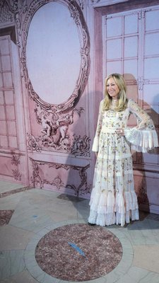 ALLEGRA EMBELLISHED LACE MAXI GOWN in PALE PINK | ALICE + OLIVIA