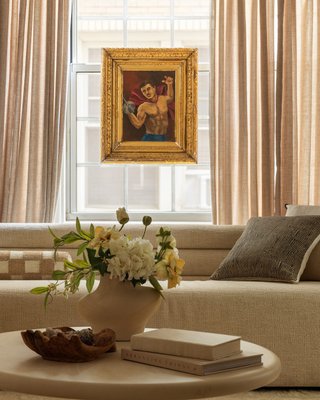 Espira 50" Round Black Marbled Resin Coffee Table - image 9 of 13