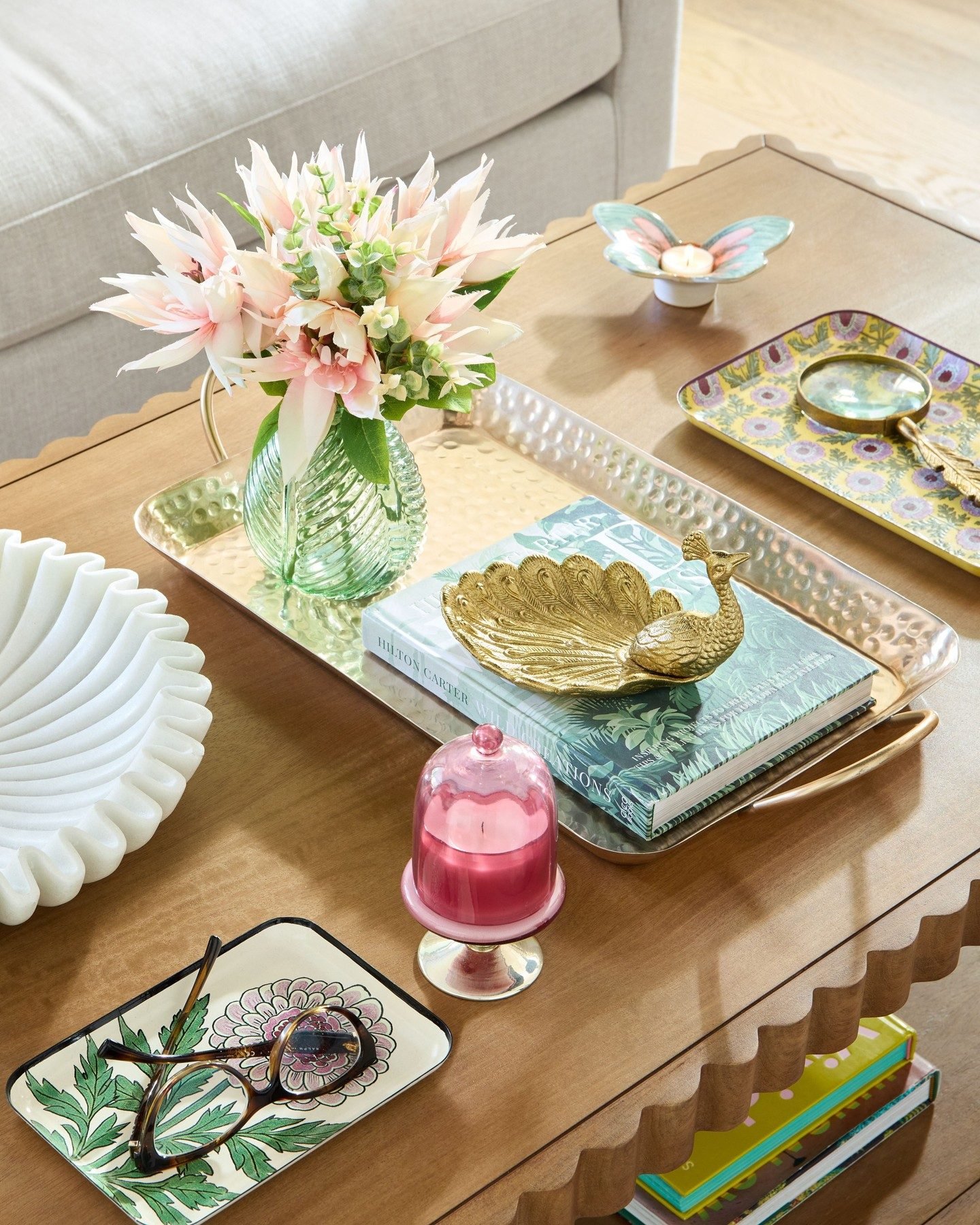 CRAFT Gold Hammered Metal Tray - World Market