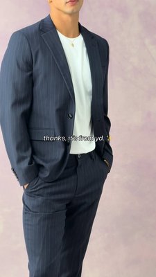 Calendar looking hectic. Fit looking clean in the Lorenzo Pinstripe Suit 🧼