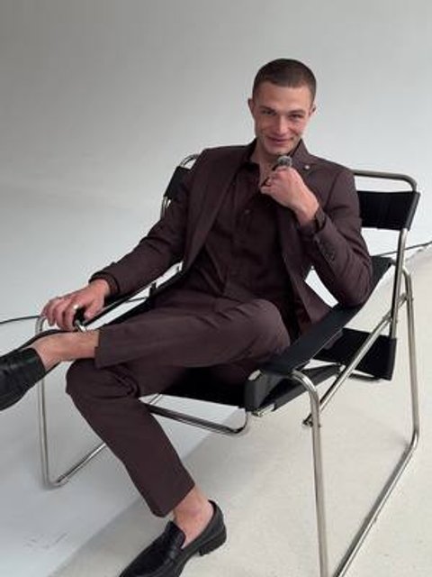 Luiji Slim Suit Jacket Chocolate
