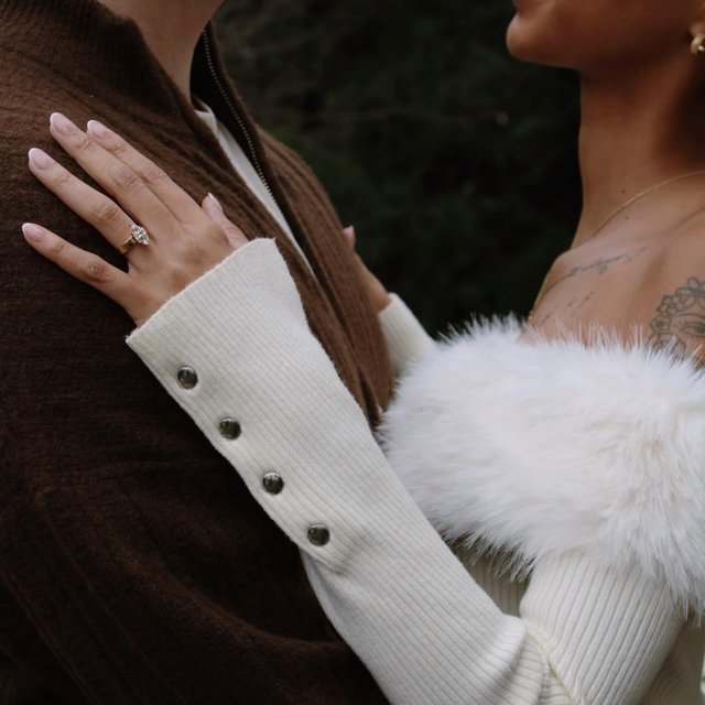 When it just feels right. Congrats to @speecial.k and @travisamiel on your engagement. 📷: @erykahb.jpg