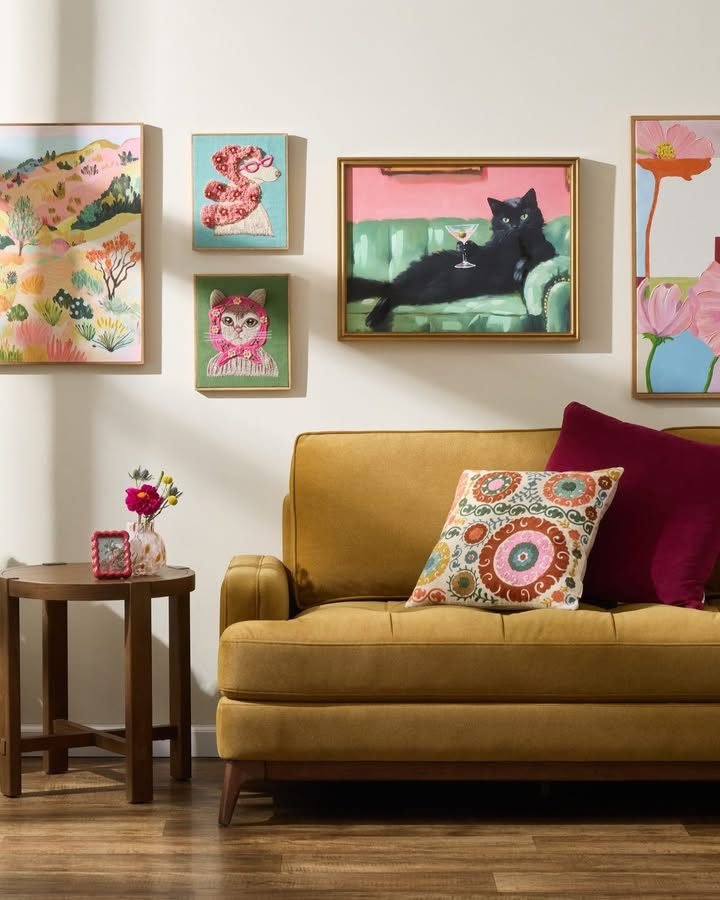 油彩画 Ce sont les moutons 額装 Paysage aux Moutons, chèvre et