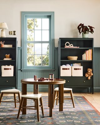 Hampshire 36" Navy Blue Wood Small 2-Shelf Kids Bookcase - image 5 of 9