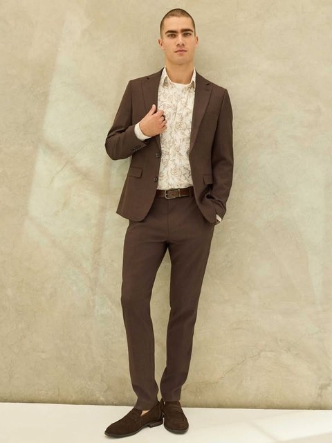 Luiji Slim Dress Pant Chocolate