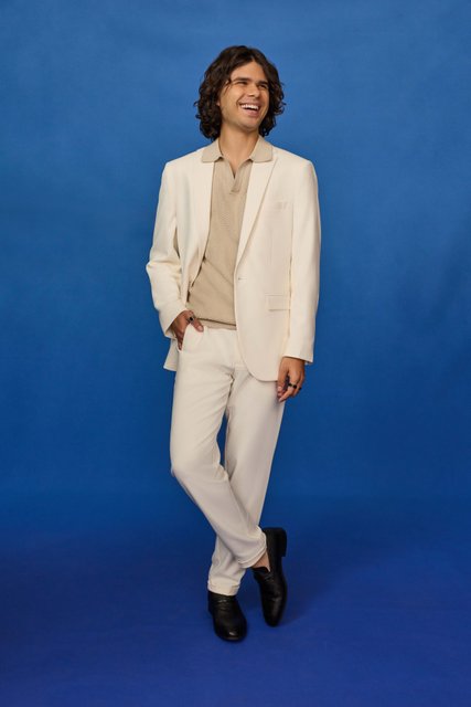 Josh Knitted Polo Shirt Natural